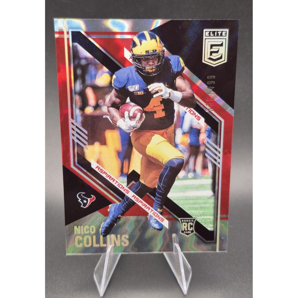 2021 Panini Donruss Elite Nico Collins #130 Rookies Aspirations Shimmer /499 RC